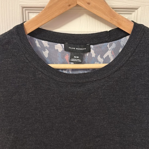 CLUB MONACO Azamik Layered Wool Long-Sleeve Sweater size medium - Picture 3 of 7